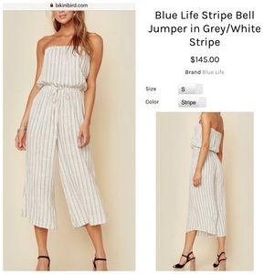 Blue Life Striped Jumper Jumpsuit Small